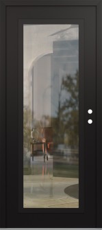 Diamond C1 36" x 80" black/black clear Glass Panel black LHI