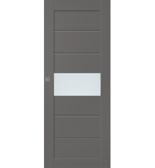 Edna Vetro Gray Matte Hidden barn