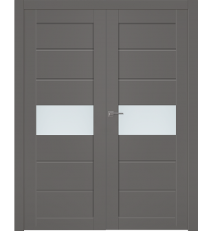 Edna Vetro Gray Matte Double doors