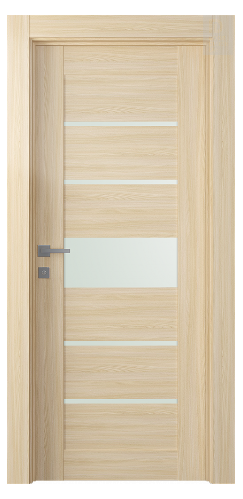 Paneled Glass Avon Standard Door Belldinni Hinge: Left, Finish: Ash, Size: 31.75 x 83.23