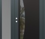 Modern Steel Front Door Diamond C13 50" x 80" anthracite/anthracite clear Glass Panel black RHI with Sidelite frosted Glass