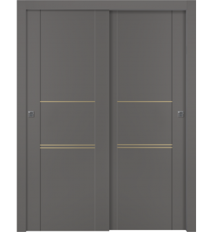Avon 01 3H Gold Gray Matte Bypass doors