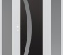 Modern Steel Front Door Diamond C4 60" x 80" white/white frosted Glass Panel black RHI with 2 Sidelites frosted Glass