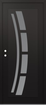 Diamond C12 36" x 80" black/white frosted Glass Panel black RHI