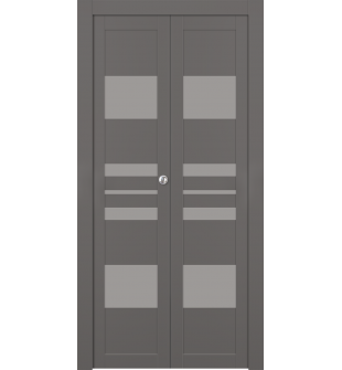 Romi Vetro Gray Matte Bi-folding doors