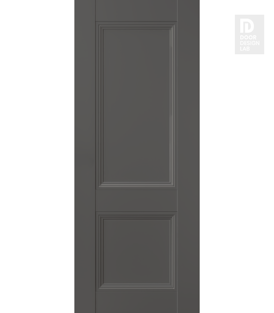 Modern Interior DOOR SLAB OXFORD DUO 07 R GRAY MATTE 36" X 92 1/2" X 1 3/4"