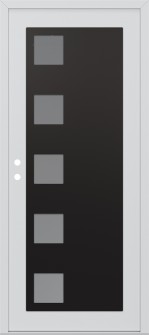 Diamond C5 36" x 80" white/white frosted Glass Panel black RHI