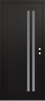 Diamond C6 36" x 80" black/white frosted Glass Panel black LHI