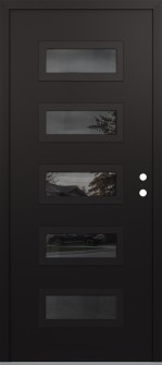 Diamond D1 36" x 80" black/black mirrored Glass Panel black LHI