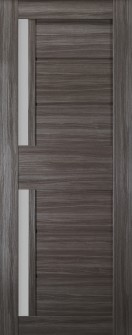 DOOR SLAB ESTA BL VETRO GRAY OAK 30" X 96" X 1 9/16" BLACK GLASS