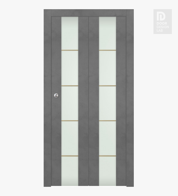 Avon 202 4H Gold Strips Vetro Dark Urban Bi-folding doors
