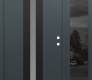 Modern Steel Front Door DIAMOND A2 50" X 80" ANTHRACITE/ANTHRACITE FROSTED GLASS PANEL BLACK LHI WITH SIDELITE MIRRORED GLASS
