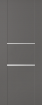 DOOR SLAB AVON 01 3H GRAY MATTE 32" X 84" X 1 3/4"