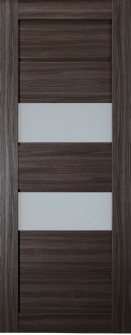 DOOR SLAB DESSA VETRO GRAY OAK 32" X 84" X 1 9/16" FROSTED GLASS