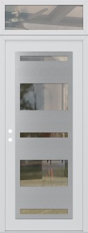 Diamond C10 36" x 96" white/white clear Glass Panel stainless steel RHI with Transom clear Glass