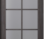 Modern Interior DOOR SLAB PALLADIO 10 LITE VETRO GRAY OAK 18" X 84" X 1 9/16" TEMPERED FROSTED GLASS