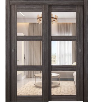 Palladio 3 Lite Clear Vetro Gray Oak