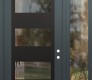 Modern Steel Front Door Diamond C2 50" x 96" anthracite/anthracite clear Glass Panel black LHI with Sidelite and Transom clear Glass
