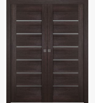 Avon 07-02 Vetro Veralinga Oak Double pocket doors