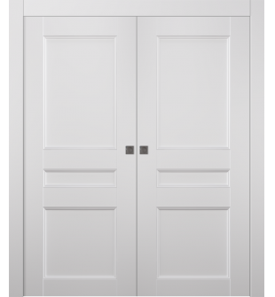 Oxford Uno 07 2R Snow White Double pocket doors