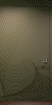 RTA DOOR SLAB EXAMPLE FOR WALLPAPERING WITH FLORAL DESIGN 32" X 84" X 1 3/4"