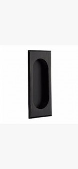 EMTEK FLUSH PULL RECTANGULAR PASSAGE FLAT BLACK (US19) 2201