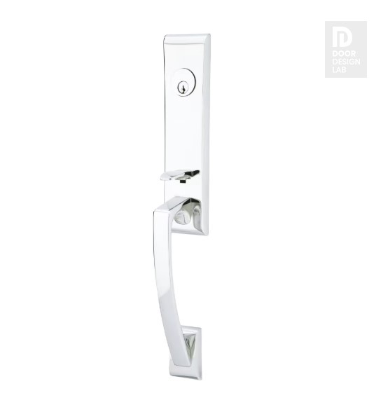 EMTEK APOLLO DOUBLE CYLINDER KEYD 4825 POLISHED CHROME US26 for Steel Front Doors