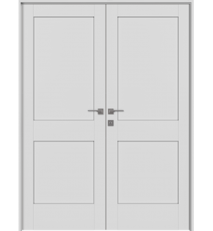 Shaker 2 Panel Primed Double doors