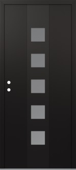 DIAMOND A13 36" X 80" BLACK/WHITE FROSTED GLASS PANEL BLACK RHI