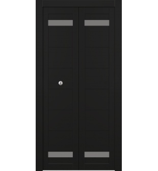 Perla Vetro Black Matte Bi-folding doors