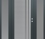 Modern Steel Front Door Diamond C6 64" x 80" anthracite/anthracite frosted Glass Panel stainless steel LHI with 2 Sidelites frosted Glass