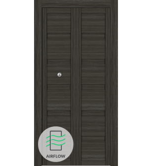 Louver Gray Oak Bi-folding doors