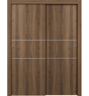 Optima 2H Pecan Nutwood Bypass doors