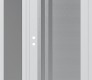 Modern Steel Front Door Diamond C6 50" x 80" white/white frosted Glass Panel stainless steel RHI with Sidelite frosted Glass