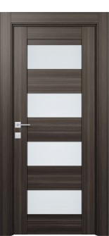 Della Vetro Gray Oak Single Doors