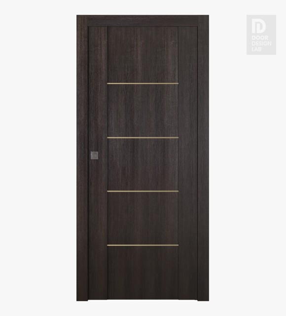 Avon 01 4H Gold Veralinga Oak Modern Interior Pocket Door by Belldinni