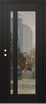 Diamond C15 36" x 80" black/black clear Glass Panel black RHI