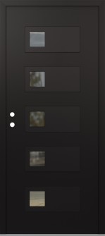 Diamond D2 36" x 80" black/black clear Glass Panel black RHI