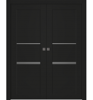 Avon 07 3H Black Matte Double pocket doors