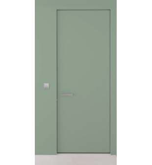 Primed Door Example For Painting In Plain Green Frameless