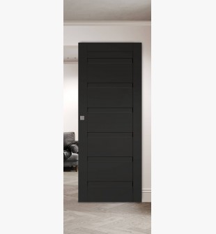 Louver Black Matte Hidden barn