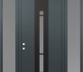 DIAMOND A3 60" X 96" ANTHRACITE/ANTHRACITE FROSTED GLASS PANEL BLACK LHI WITH 2 SIDELITES AND TRANSOM FROSTED GLASS