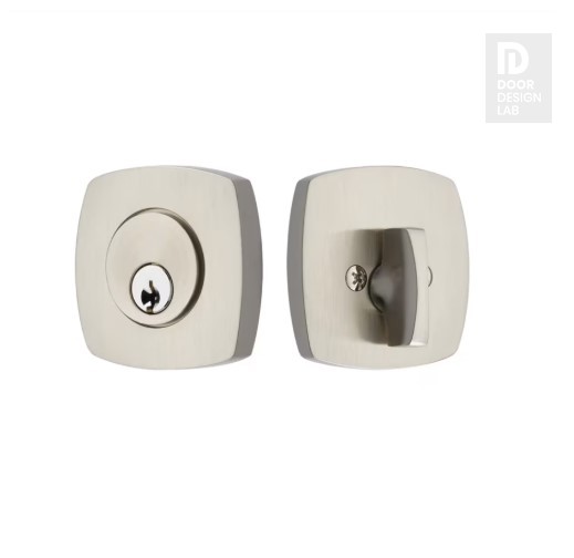 EMTEK URBAN MODERN DEADBOLT SINGLE CYLINDER 8426 SATIN NICKEL US 15 for Steel Front Doors