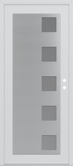 Diamond C5 36" x 80" white/white frosted Glass Panel stainless steel LHI