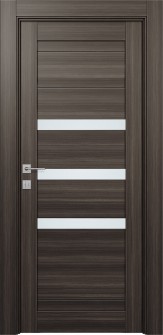 Dora Vetro Gray Oak Single Doors