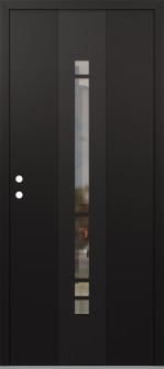 DIAMOND A3 36" X 80" BLACK/BLACK CLEAR GLASS PANEL BLACK RHI