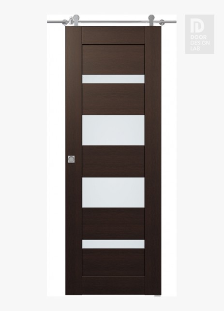 Mirella Vetro Veralinga Oak Modern Interior Barn Door by Belldinni