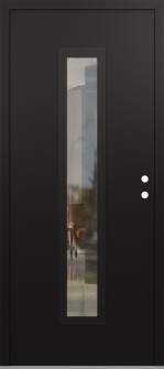 DIAMOND A11 36" X 80" BLACK/BLACK CLEAR GLASS PANEL BLACK LHI