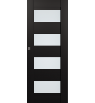 Della Vetro Black Matte Hidden barn