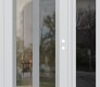 Modern Steel Front Door Diamond C14 52" x 80" white/white clear Glass Panel stainless steel LHI with Sidelite mirrored Glass